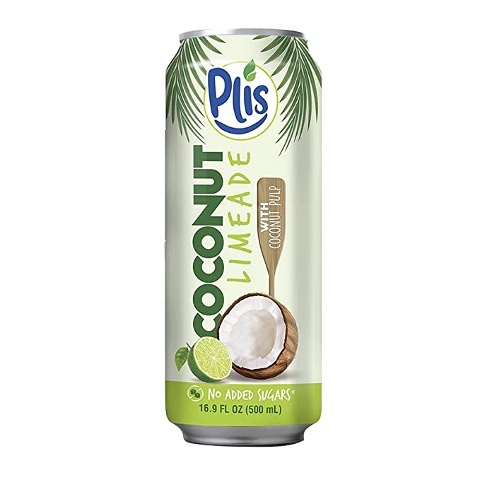  Coconut water , Coconut limeade with Natural lime Juice and natural coconut water and coconut bits 500 ml each can (Lime, 1 pack)  - 187787000659