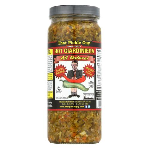 That Pickle Guy Giardiniera - Hot - Minced - Case Of 12 - 16 Fl Oz - 187839000279