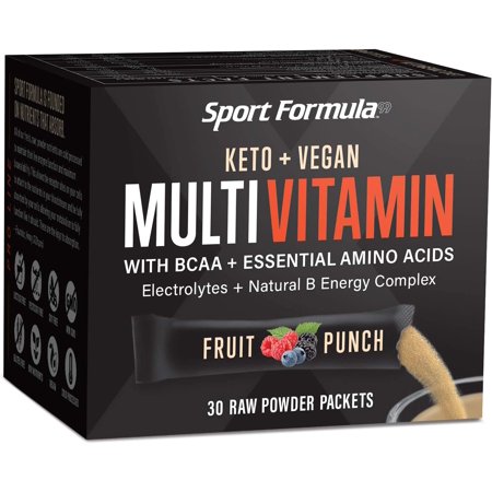 Liquid Multivitamin Drink Mix Vitamin Powder BCAA Won t Upset Your Stomach Daily Keto MultiVitamin for Men and Women Amino Acid Powder Fruit Punch Packet Multivitamin Powder Electrolytes - 189035000145