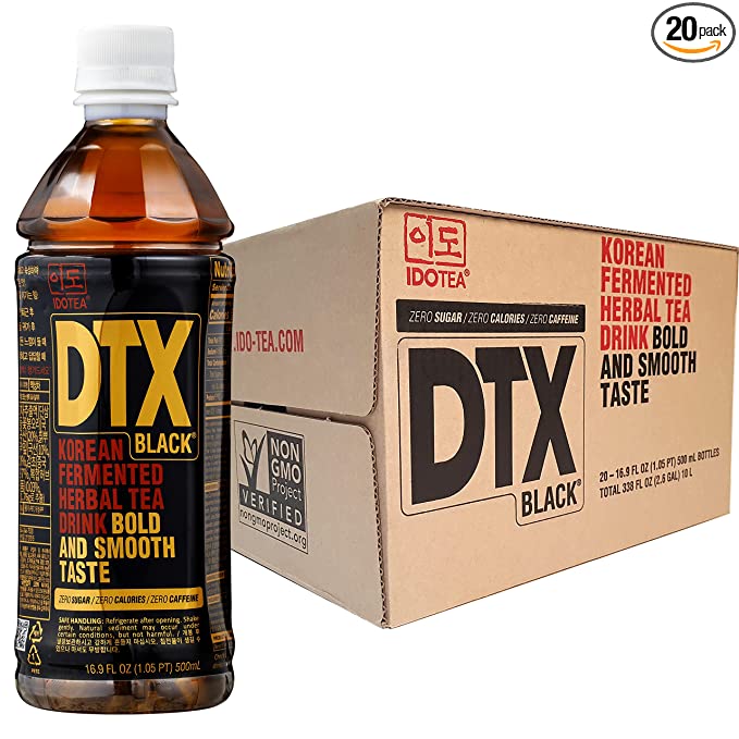  IDO TEA DTX BLACK Korean Fermented Herbal Tea Drink 500 ml x 20 Btls  - 190174111760
