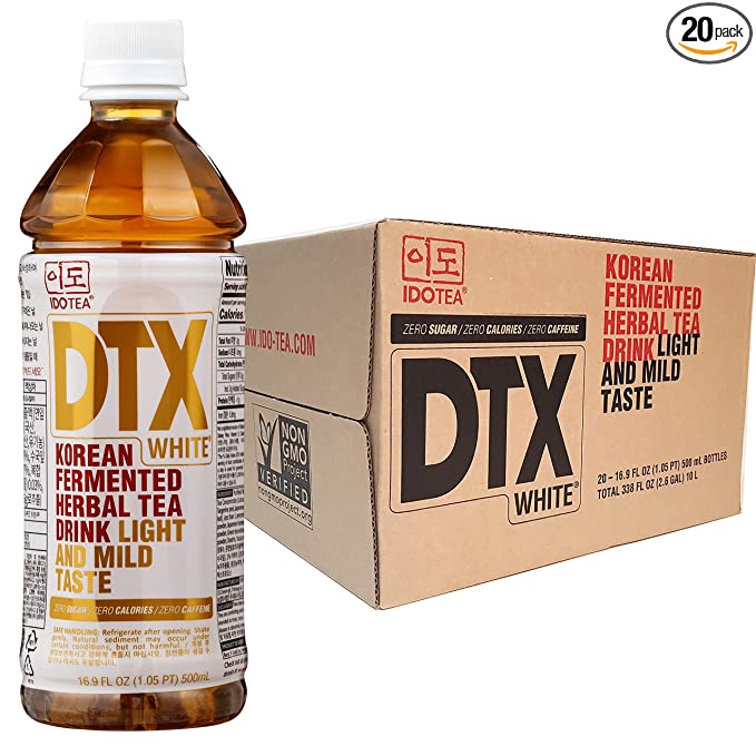  IDO TEA DTX WHITE Korean Fermented Herbal Tea Drink 500 ml x 20 Btls  - 190174111777