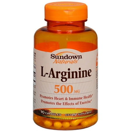 2 Pack - Sundown L-Arginine 500 mg Capsules 90 ea - 191565084496