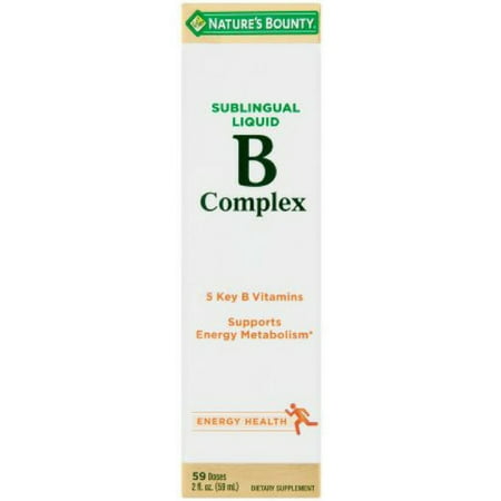 Nature s Bounty Vitamin B Complex Sublingual Liquid 2 oz (Pack of 4) - 191566458777
