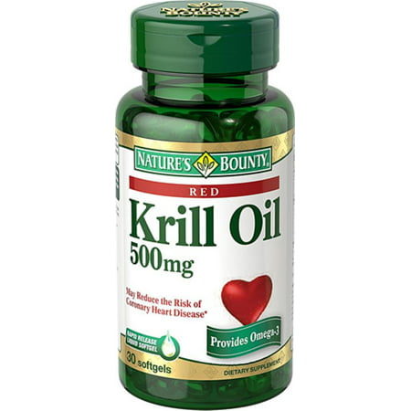 Nature's Bounty Red Krill Oil 500 mg Dietary Supplement Softgels 30 Soft Gels - 191566731108