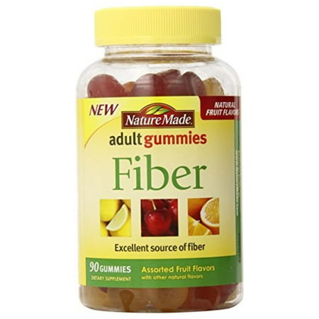 2 Pack - Nature Made Fiber Adult Gummies, Assorted Fruit 90 ea - 191566863236