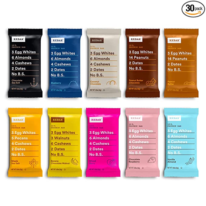 RXBAR, Variety Pack, Protein Bar, Gluten Free, 1.83 Ounce (Pack Of 30) - 193908001535