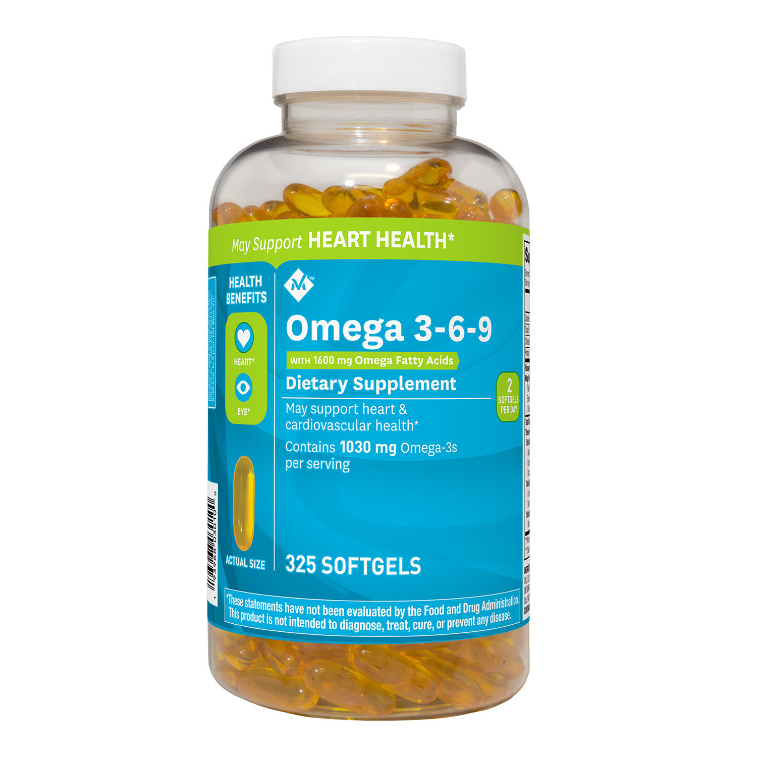 Member's Mark Omega 3-6-9 Dietary Supplement (325 ct.) - 193968030100