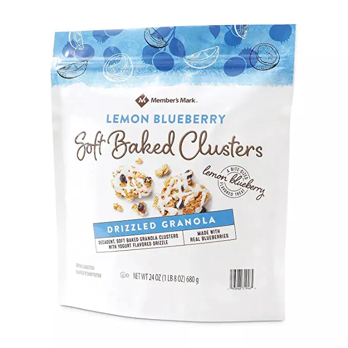 Member's Mark Lemon Blueberry Drizzled Granola Clusters (24 Ounce) - 193968319465