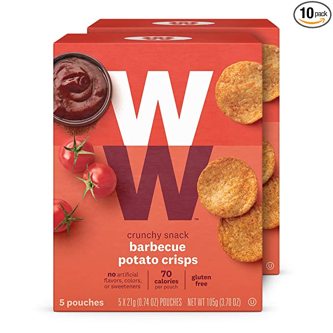  WW Barbecue Potato Crisps - Gluten-free, 2 SmartPoints - 2 Boxes (10 Count Total) - Weight Watchers Reimagined - 193991000262