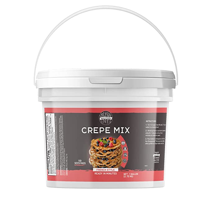 Birch & Meadow 1 Gallon Bucket of Crepe Mix, Resealable, French Style, Ready In Minutes - 195507010079