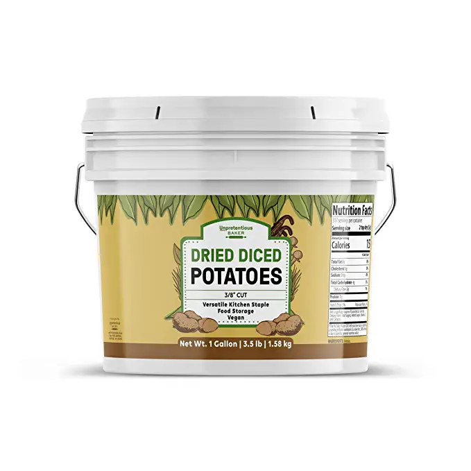  Dried Diced Potatoes By Unpretentious Baker, 1 Gallon, Soups, Stews, Food Storage Potatoes  - 195507017986