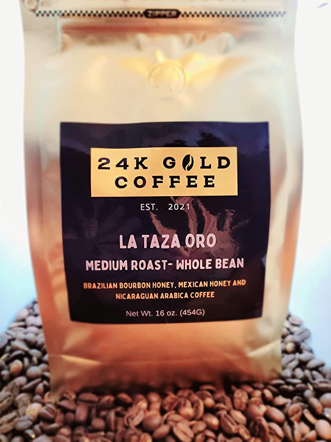  24K Gold Coffee Columbian Supremo 16oz  - 195893081547