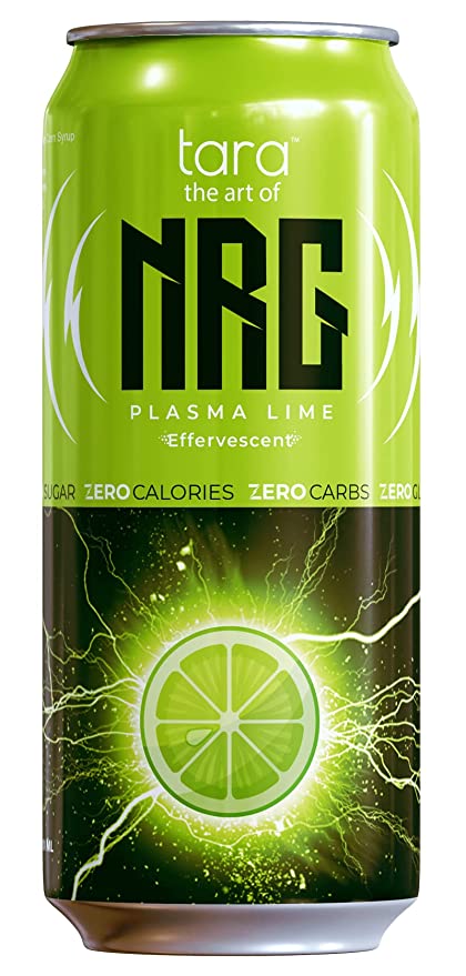  Tara Zero Sugar Energy Drink | Plasma Lime | Essential Vitamins | 16.9 fl.oz (12 Pack)  - 195893286256