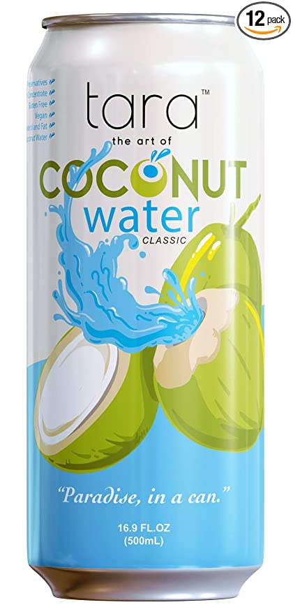 Tara Pure Coconut Water | Classic No Pulp | Refreshing Electrolytes | 16.9 fl.oz (12 Pack) - 195893619375