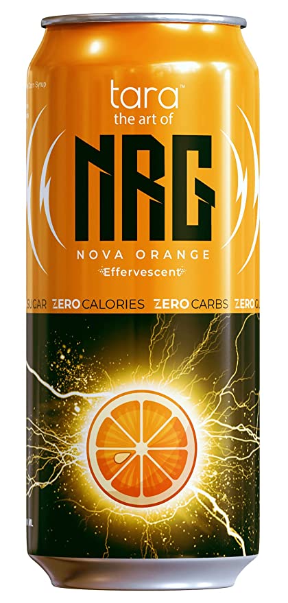  Tara Zero Sugar Energy Drink | Nova Orange | Essential Vitamins | 16.9 fl.oz (12 Pack)  - 195893630646