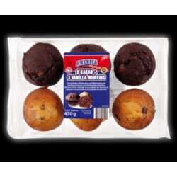 AMERICA „3 KAKAO + 3 VANILLA MUFFINS“ - 20143732