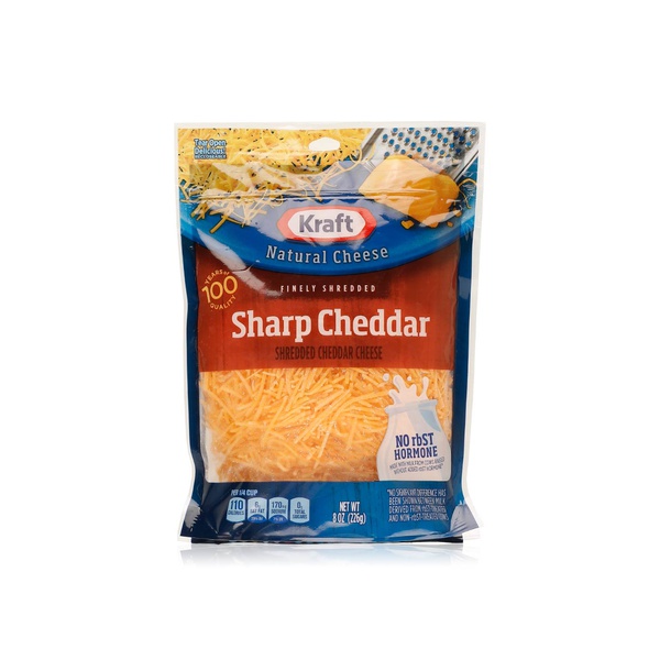 Kraft finely shredded sharp cheddar 226g - Waitrose UAE & Partners - 21000055005