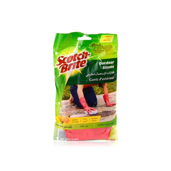 Scotch Brite maximum strength lemon-scented outdoor gloves small - Waitrose UAE & Partners - 21200510076