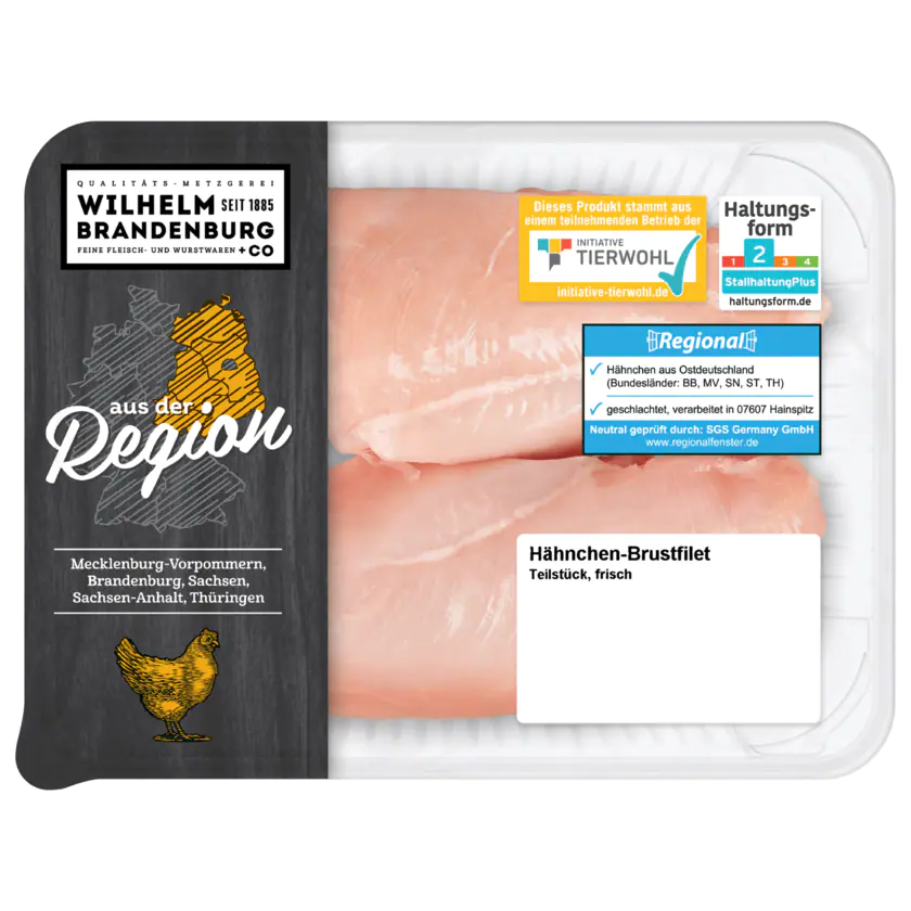 Wilhelm Brandenburg Hähnchen Brustfilet Regional 2 Stück - 2152970000004