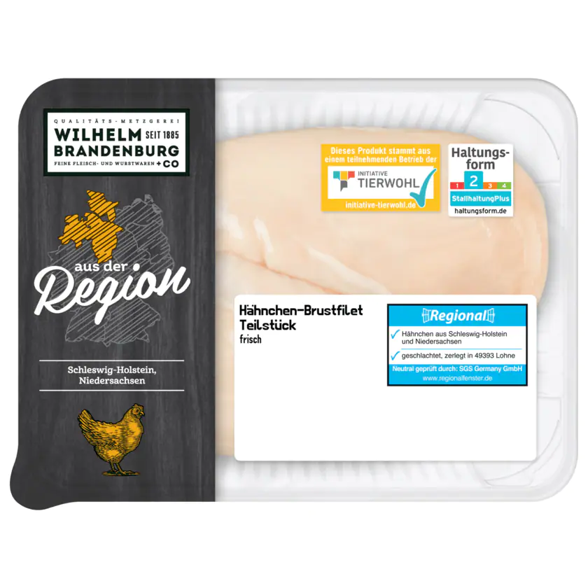 Wilhelm Brandenburg Hähnchen-Brustfilet Teilstück 2 Stück - 2183320000009