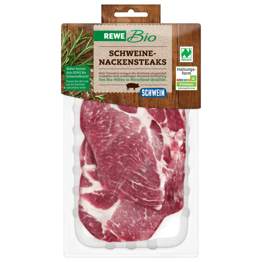REWE Bio Schweine Nackensteaks 500g - 2196630000003