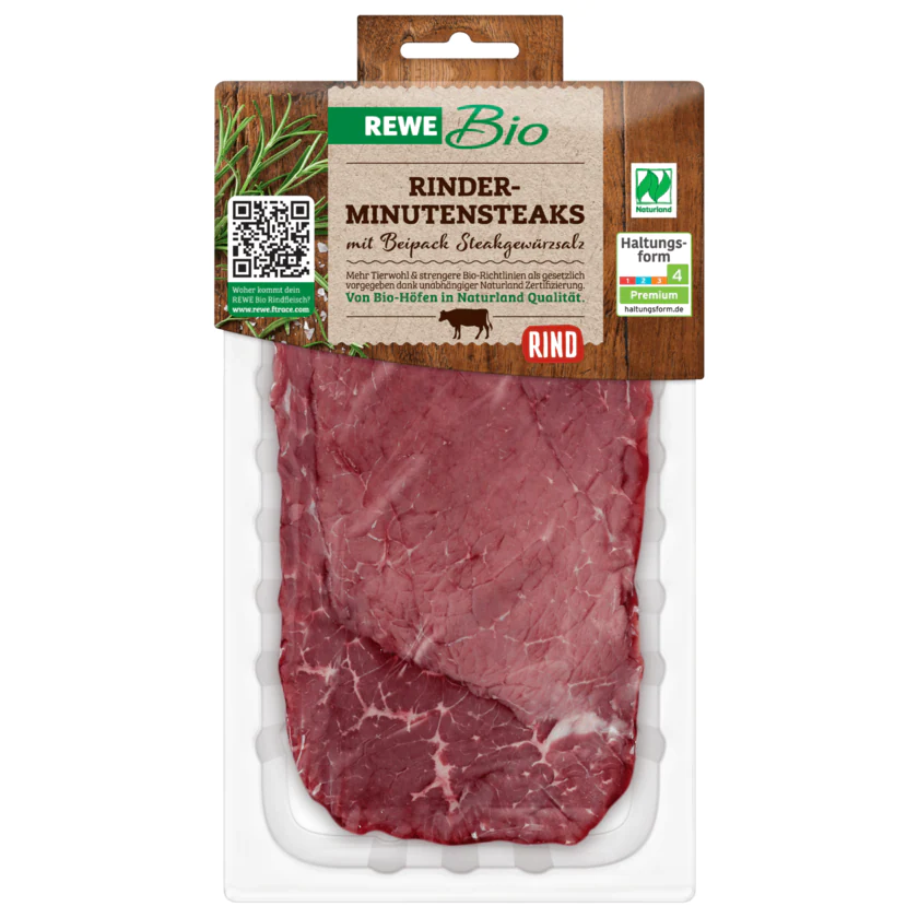 REWE Bio Rinder-Minutensteaks 200g - 2772400000000