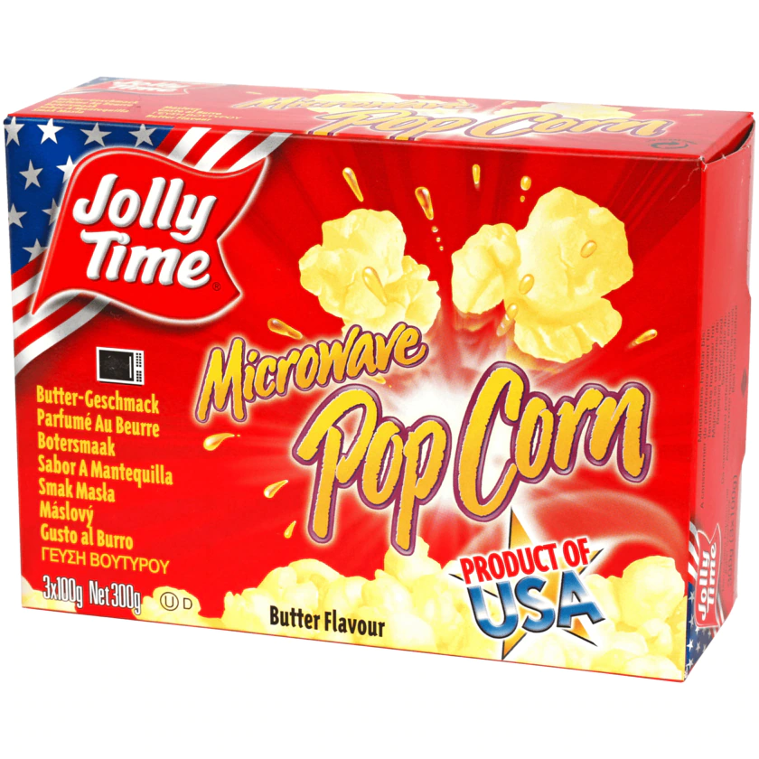 Jolly Time Microwave Popcorn Butter Flavour 3x100g - 28190007876