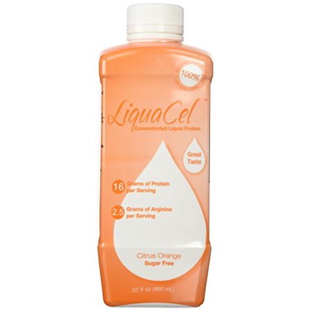 Liquacel Liquid Protein Sugar Free 32oz Orange Flavor by Global Healing - 284656690888