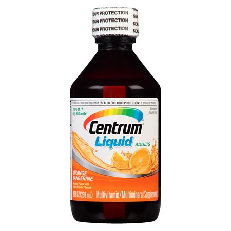 Centrum Liquid Multivitamin for Adults, Multivitamin/Multimineral Supplement with B Vitamins and Antioxidants, Citrus Flavor - 8 Fl Oz (B00F3RN4QC) - 300054344625