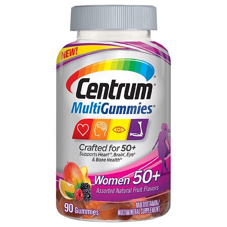 Centrum Multigummies Multivitamin for Women 50 Plus Gummies, Fruit, 90 Ct - 300054861979