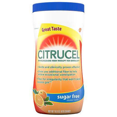 Citrucel Sugar Free Methylcellulose Fiber Therapy Powder, Orange, 16.9 Oz - 300680420175