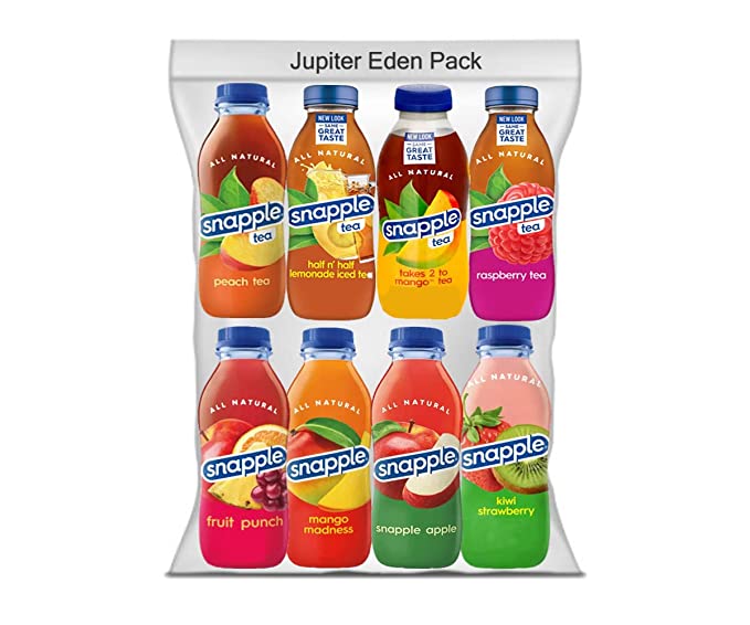 Jupiter Eden Energy Drinks varity mixed package; contain many fresh flavors;peach tea,lemonada ice,rashberytea , mango teafrute punsh, apple ,mango madnes (16) - 300713995120
