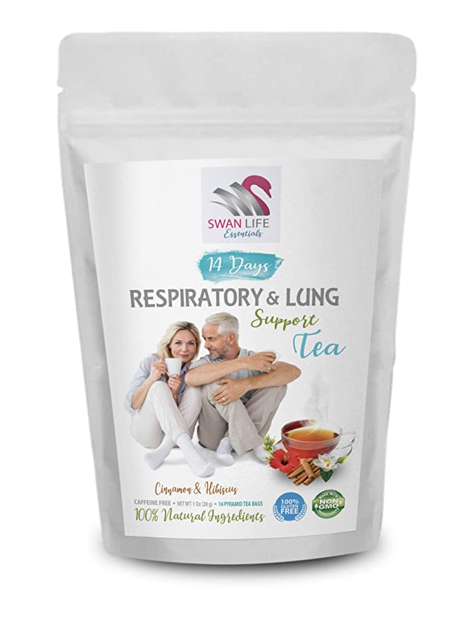  lung healthy tea - RESPIRATORY & LUNG SUPPORT TEA 14 DAYS - organic lung tea - by SWAN LIFE ESSENTIALS  - 300873093315