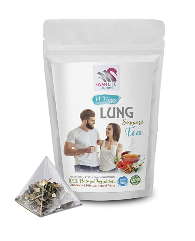  Respiratory Health Immunity Herb Tea Premium Breathe Relax with Eucalyptus - Lung health Support Tea 14 days - Marshmallow Leaf Tea Respiratory Health, Rich in Vitamins and Minerals, No GMOs SWAN LIFE ESSENTIALS  - 300873096989