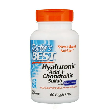 Doctor s Best Hyaluronic Acid with Chondroitin Sulfate Non-GMO Gluten Free Soy Free Joint Support 60 Caps Pack of 2 - 301153418156