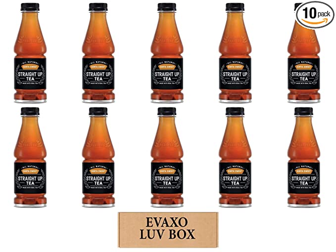 LUV BOX - Snapple Straight Up All Natural Tea Sorta Sweet 18 oz Bottles,Pack of 10.by evaxo - 301158426057