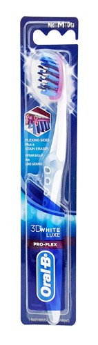 Oral B 3D White Luxe Pro Flex 38 Medium Whitening Manual Toothbrush - 3014260010317