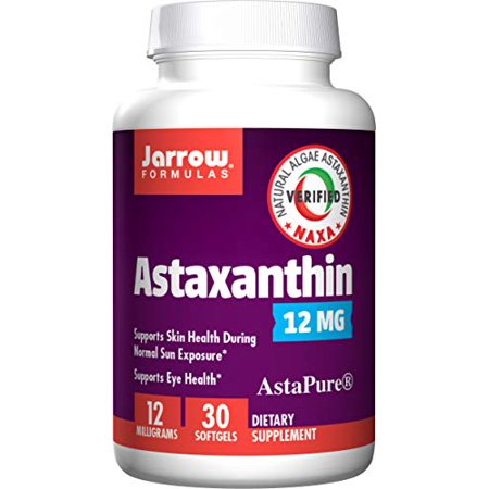 Jarrow Formulas Astaxanthin, A Natural Antioxidant Carotenoid Supports The Skin, Eyes & Immune Health*, 12 mg, 30 Softgels - 301653930875