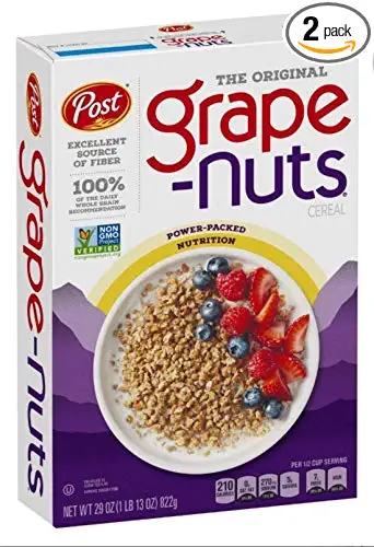 Post Grape Nuts Breakfast Cereal, The Original, 29 Oz (Pack of 2) - 304067542764