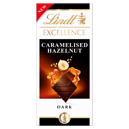 Lindt Excellence Caramelised Hazelnut Dark Chocolate 100G - 3046920020305