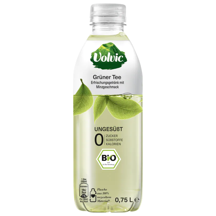 Volvic Bio Grüner Tee ungesüßt 0,75l - 3057640559983