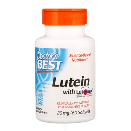(2 Pack) Doctor s Best Lutein Featuring Lutemax Non-GMO Gluten Free Eye Health 20 mg 60 Softgels - 306032351135