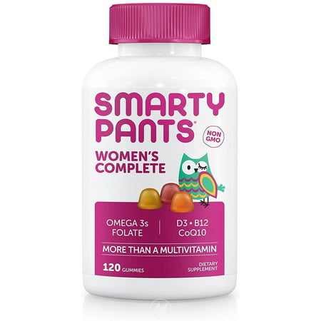 SmartyPants Women’s Formula Daily Gummy Vitamins: Gluten Free Multivitamin Omega 3 Fish Oil (Dha/Epa) Methyl B12 Vitamin D3 Vitamin B6 120 Count (20 Day Supply) - Packaging May Vary - 306032425201