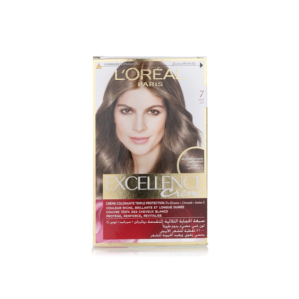 L'Oreal Paris Excellence creme permanent hair colour 7.0 blonde - Waitrose UAE & Partners - 3061375125016