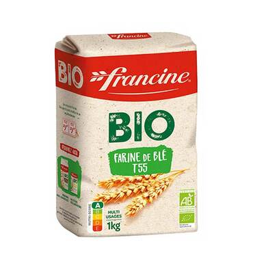 Francine French Bio Organic Wheat Flour T55 1kg/2.2lb - 3068110703249