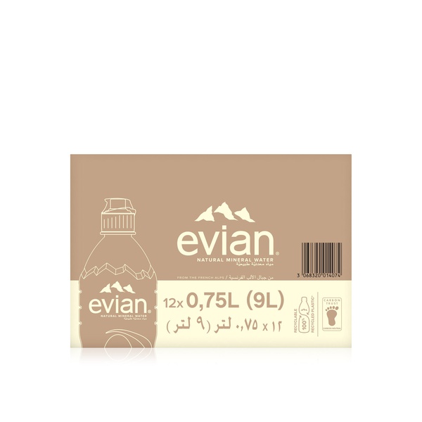 Evian Nomad natural mineral water 12 x 750ml - Waitrose UAE & Partners - 3068320014074