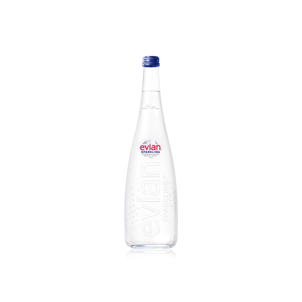 Evian sparkling natural mineral water glass 750ml - Waitrose UAE & Partners - 3068320127514