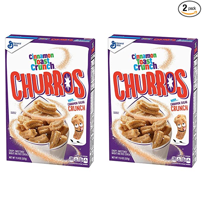  Cinnamon Toast Crunch, Breakfast Cereal, Churros 11.9 Oz (Pack of 2) - 308133317867