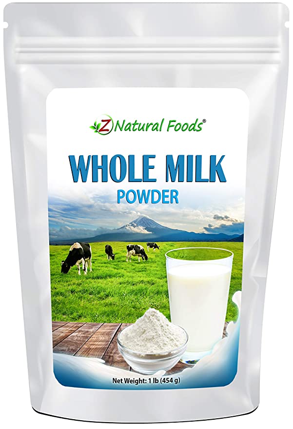 Powdered Whole Milk - Shelf Stable Dry Milk Powder - Dried For Emergency Long Term Food Storage - Great For Cooking, Baking, Cereal, Coffee, & Tea - Non GMO & Gluten Free - 1 lb - 309272872439
