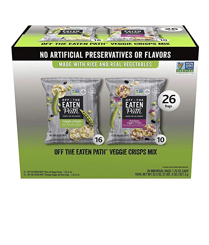 Off The Eaten Path Veggie Crisps Mix 2 Flavor Variety Pack of 2 (1.25 oz, 26 Ct.) - 312333768374